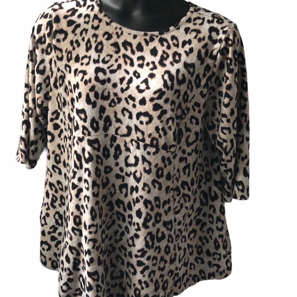 Bodeau Animal Print Top 2X